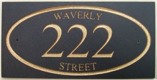   Number Natural Slate Address Sign Custom Street Marker Plaques