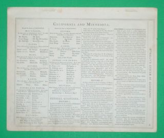 RARE 1868 WASHINGTON, OR, ID, & MORE STATE MAP   COLOR