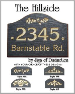 Personalized Slate House Office Sign Address Plaque