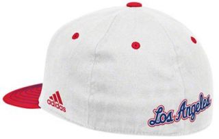 adidas LA Clippers Fitted ClimaLITE Hat Official On Court Flex Cap 