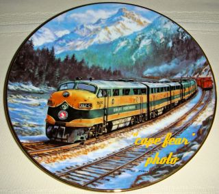 Ted Xaras Golden Age of American Railroads Empire Builder Plate BX COA 