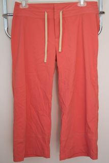 Lucy Activewear Stretch Yoga Exercise Coral Pink Crop Pants Capri 