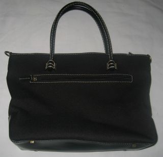 ETIENNE AIGNER BLACK canvas handbag purse looks totally unused