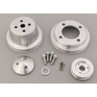 March Performance Pulley Kit V Belt Aluminum Clear Ford 302 351W Kit 
