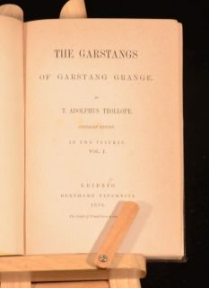 1870 2Vol The Garstangs of Garstang Grange T. Adolphus Trollope