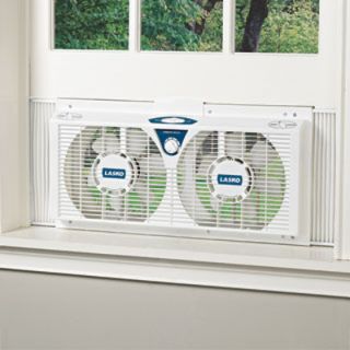    Window Fan w Thermostat Lasko 2138 Portable Electric Air Cooler AC