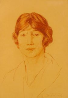 Agnes Richmond Realist Portrait NY Artist Drawing 20c
