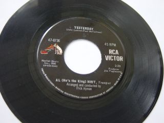 45 RPM Al Hirt Yesterday The Arena RCA 47 8736 Written by The Beatles 