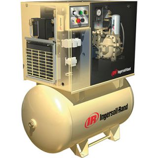 IR Rotary Screw Compressor w Total Air System 200V 3 Phase 15HP 55 CFM 