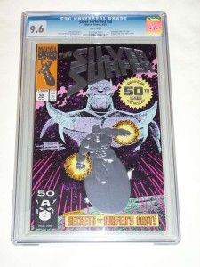 Silver Surfer #50 1st printing Embossed Silver Foil Cover CGC 9.6 