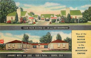 Co Denver Colorado Ahwahnee Motel Lodge Exterior View Teich No 7BH1970 