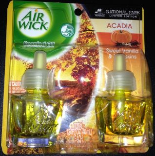 Air Wick Scented Oil Refill Acadia Sweet Vanilla & Pumpkins (Pack of 