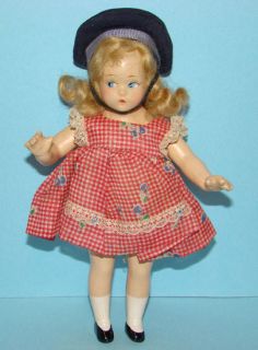Madame Alexander Tiny Betty Doll in Red Check Dress