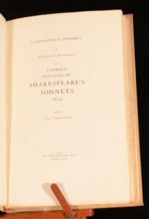 1950 Explanatory Introduction Thorpes Edition of Shakespeares 