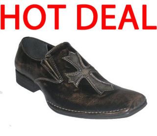 Aldo Kaman 22 Mens Brown Leather Dress Loafer Shoes