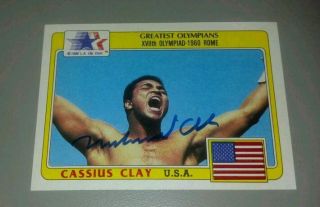    Topps USA Olympians 92 Cassius Clay ROOKIE Muhammad Ali autographed