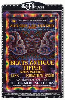 Beats Antique Tipper Alex Grey Denver 2011 Concert Poster Fillmore 