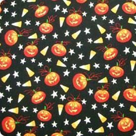 Alexander Henry Pumpkin Candy Corn Halloween Fabric