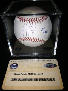 ALBERT PUJOLS SIGNED AUTOGRAPHED BASEBALL LIMITED EDITION STEINER COA 