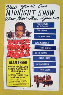 Alan Freed 1957 Window Card Movie Poster Mister Rock N Roll
