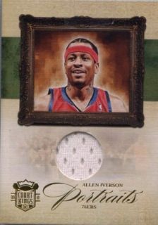 ALLEN IVERSON 2010 COURT KINGS PORTRAITS GAME USED JERSEY 99