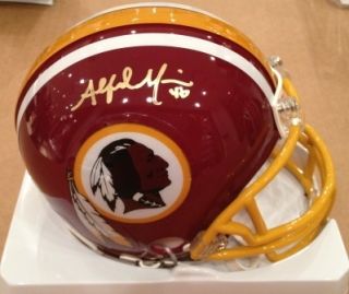 Redskins ALFRED MORRIS Autographed Mini Helmet AUTO CS D COA