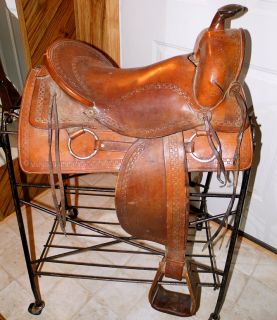   Antique Western Saddle Restore Display Collectible Bona Allen