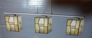 BNIB Allen Roth 3LIGHTS Tiffany Island Pendant Lamps w Brushed 