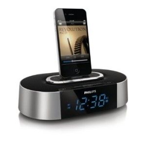Philips iPhone iPod Dual Alarm Clock Radio Speaker Charging Dock 