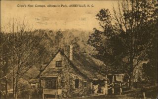 Asheville Albemarle Park Crows Nest Cottage c1910 Postcard