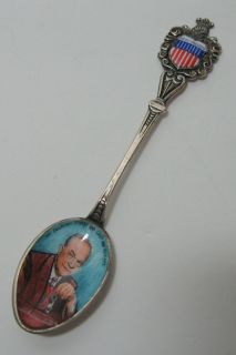   Enamel Dwight D Eisenhower Collectors Spoon by Albert H Oechsle