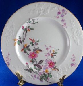 Spode Copeland China Roberta Salad Plate Y6969 Pink Floral Embossed 7 