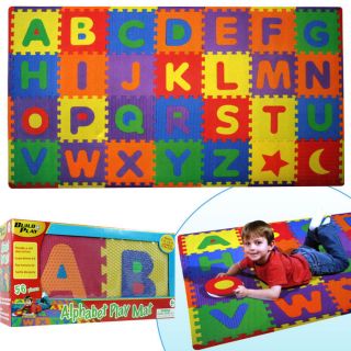 56 Piece Build and Play Alphabet Foam Play Mat 7 x 4 Ft