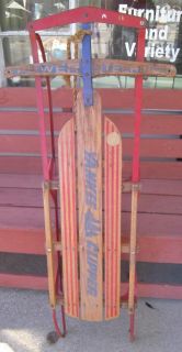    1970S YANKEE CLIPPER FLEXIBLE FLYER WOODEN METAL SNOW SLED TOY 2