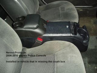 2006   2012 9C1 Chevy Impala Black Center Console With Upholstered 