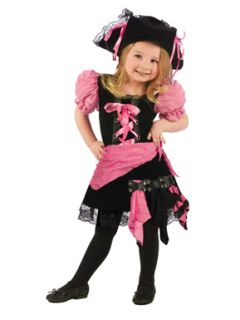 Pink Punk Pirate Girls Toddler Kids Halloween Costume