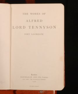 1900 Poetry Works of Alfred Lord Tennyson Poet Laureate