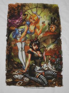 Alice In Wonderland Zenescope Comics Sexy Gothic Emo T Shirt Tee