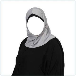 Gray Cotton Amira Hijab Veil Scarf Abaya Shawl Amirah