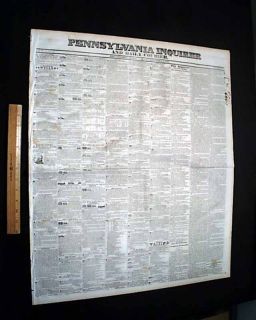   PA Old Newspaper AMISTAD Africans Slaves Trade Ship MUTINY