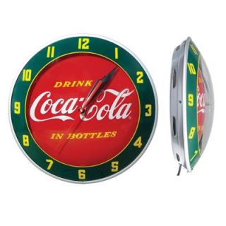 GHH Clock Wall Mount Double Bubble Replica Coca Cola Logo 14 5 