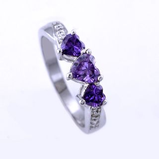 NEW  1.75CT AMETHYST RING GENUINE 925 SILVER RING  021