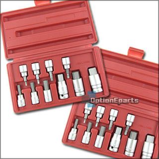   MM SAE Hex Bit Socket Set Allen Wrench Set Metric & SAE Standard Size