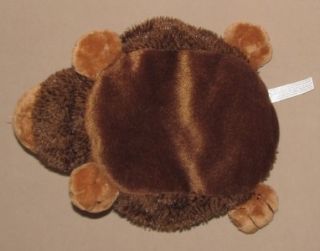   Brown Bear Plush Microbead Tan Round Stuffed Toy Fluffy Velour