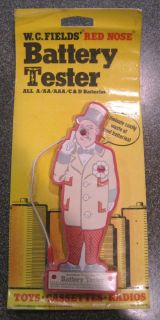1974 WC Fields Red Nose Battery Tester WORKS American Noveltronics 