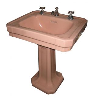 Vintage Pink American Standard Pedestal Sink