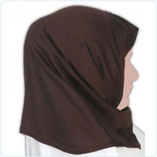 Brown Cotton Amira Hijab Veil Scarf Abaya Jilbab Amirah