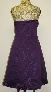 Alyn Paige New York Floral Strapless Prom Dance Party Dress Purple 