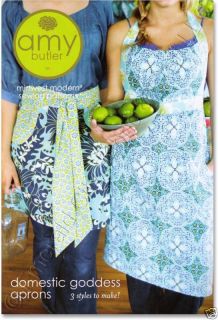 Amy Butler Sewing Pattern Domestic Goddess Aprons 3 Styles 3 Lengths 