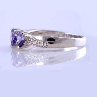 NEW  1.75CT AMETHYST RING GENUINE 925 SILVER RING  021